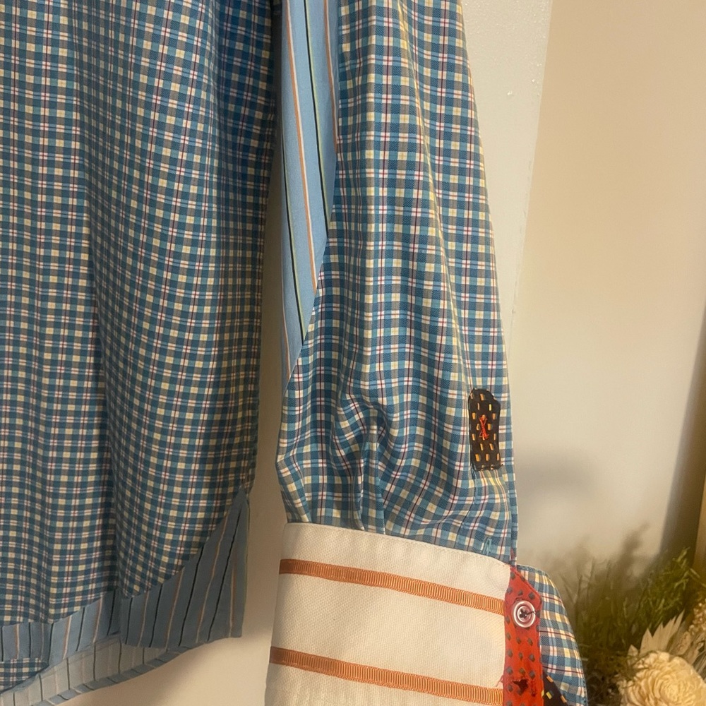 Robert Graham Mixed Patterns Button Down Shirt -Xl - image 4